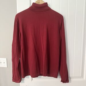Woolrich Ruby Red Turtleneck Cotton Sweater Women’s Size XL EUC